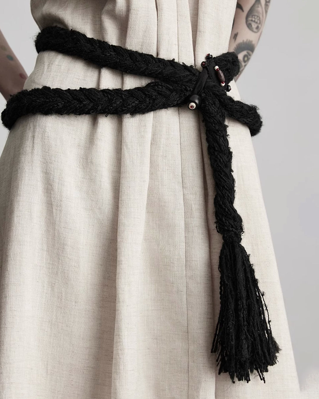 ♠♥HAND-WOVEN TASSEL ROPE BELT