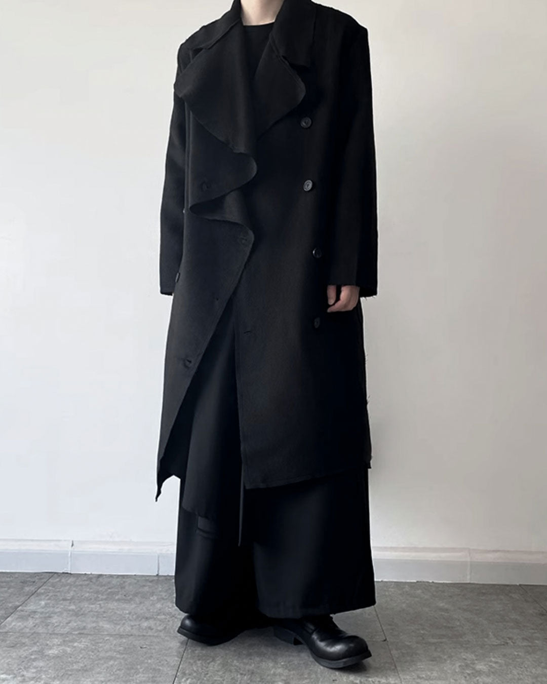 [LEANN MOMENT]Asymmetry collar coat