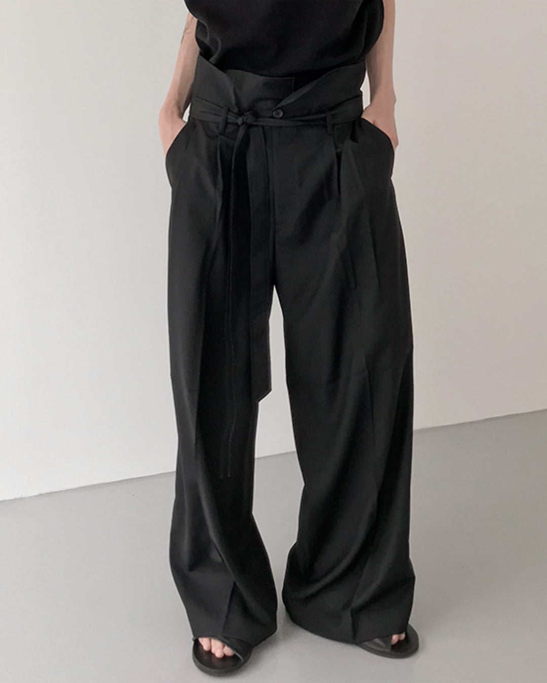 最短即日発送】♤♥HIGH WAIST WIDE PANTS – Black Gravity