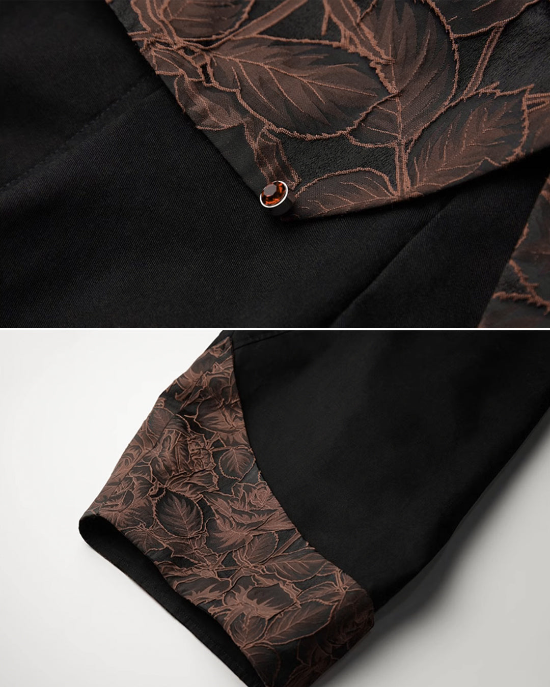 ♥CONTRAST COLLAR BARREL LEG PANTS