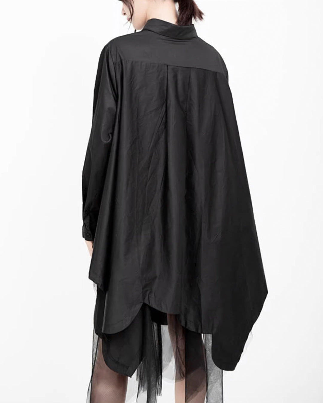 ♥SHEER LAYER FLARE SHIRT