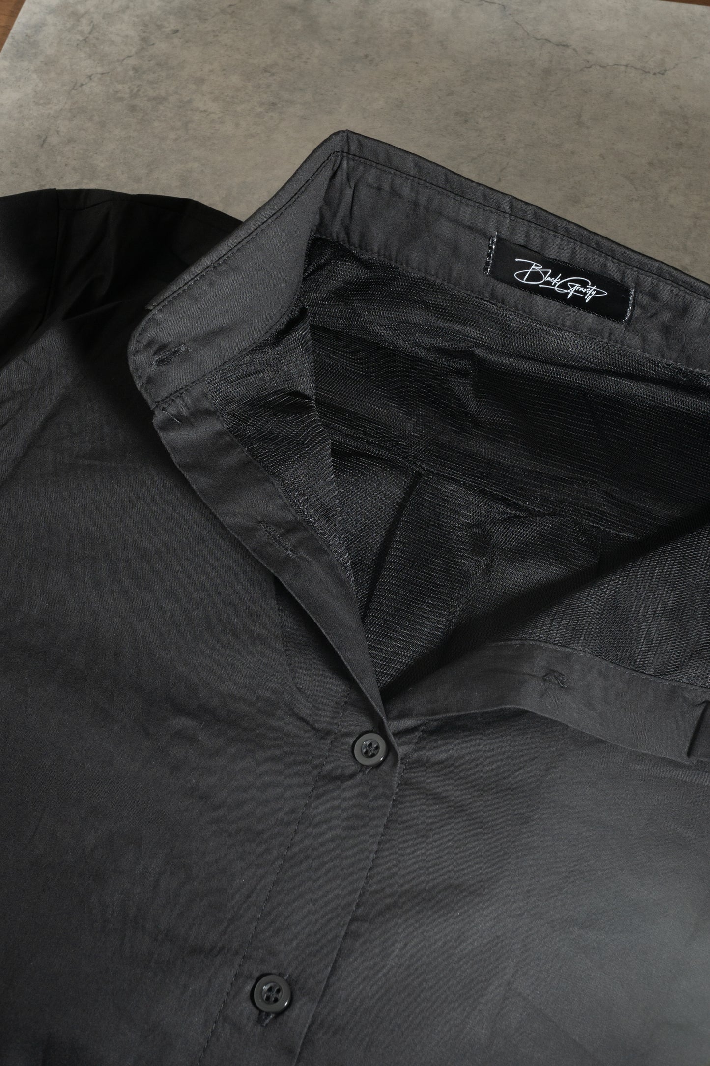 ♥SHEER LAYER FLARE SHIRT