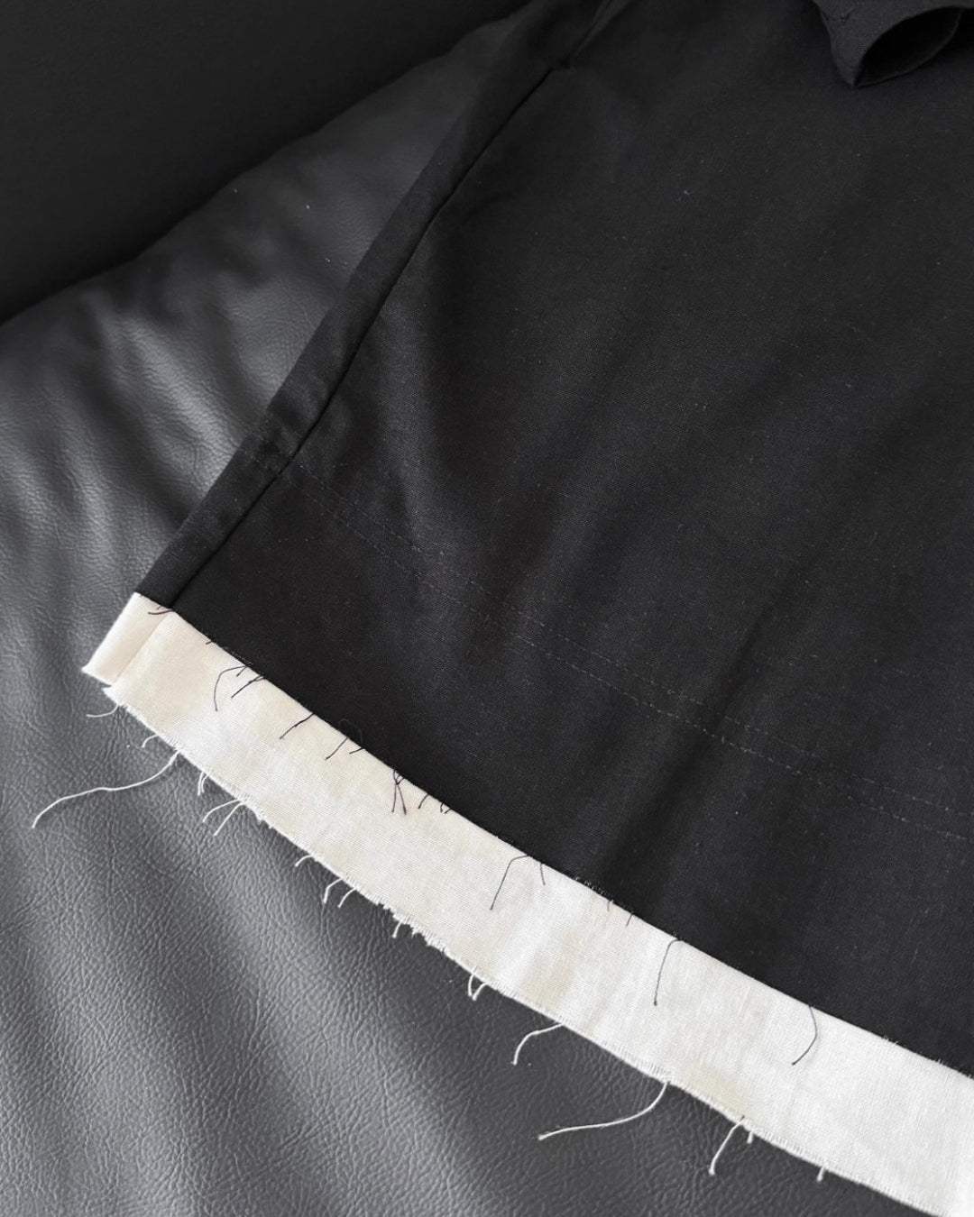 ♥RAW EDGE PANEL SHIRT