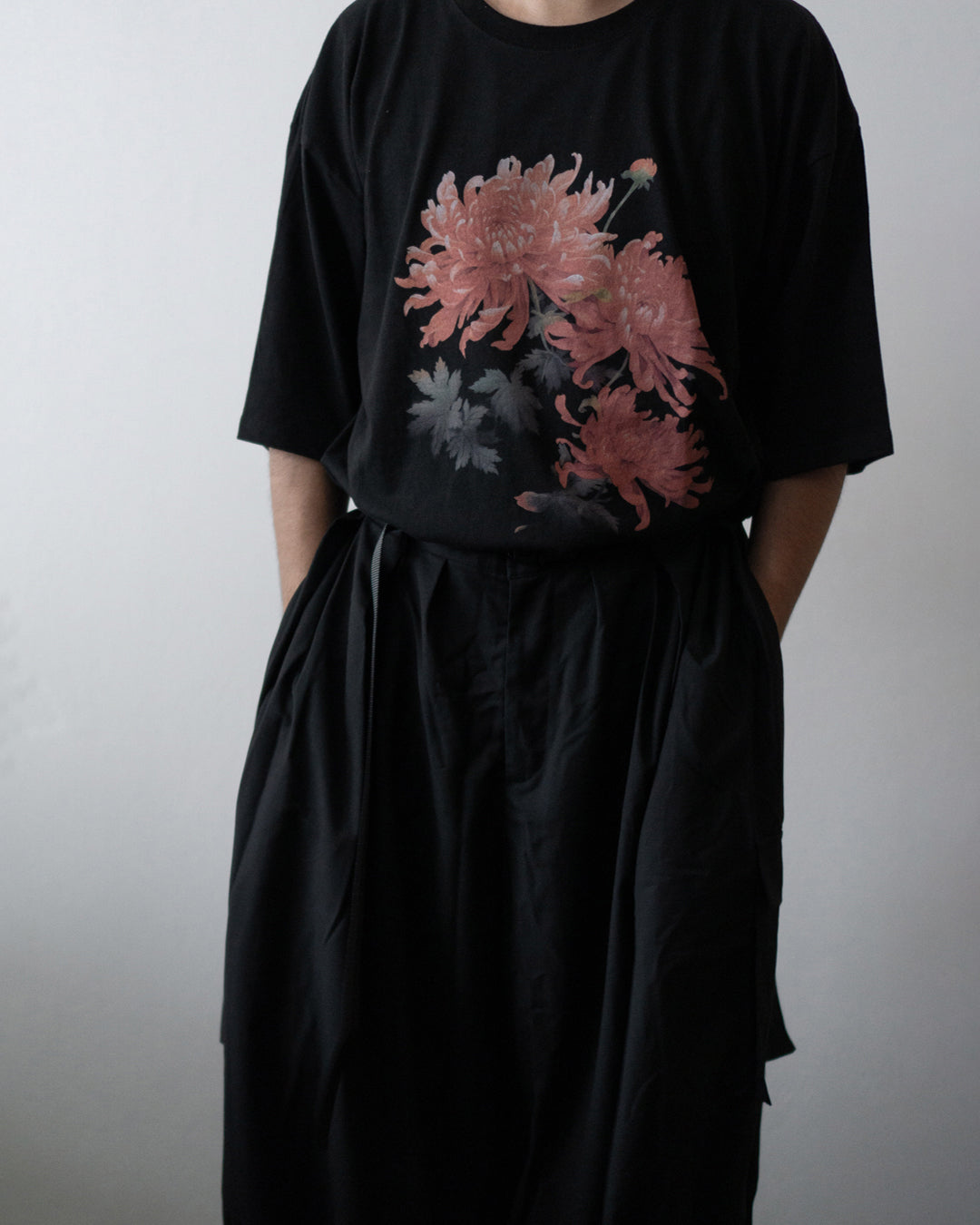 ♠♥RED CHRYSANTHEMUM BIG T-SHIRT