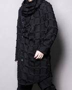 ♠STRIPE LATTICE FRINGE COAT