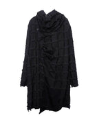♠STRIPE LATTICE FRINGE COAT