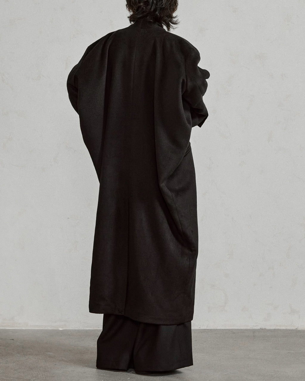 ♠WOOL COLLARLESS COAT