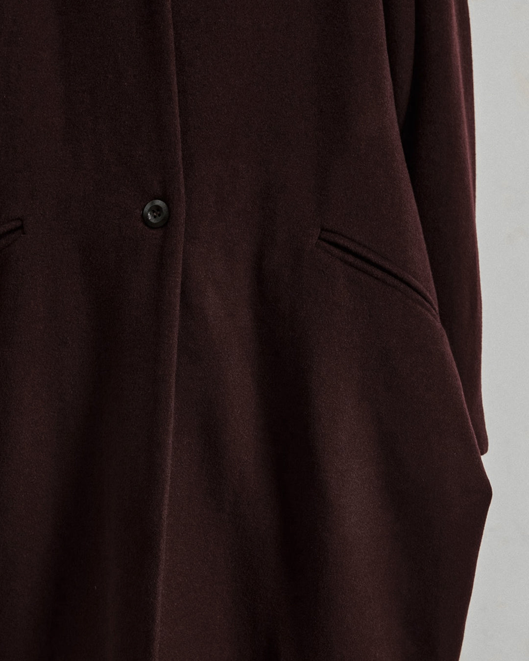 ♠WOOL COLLARLESS COAT