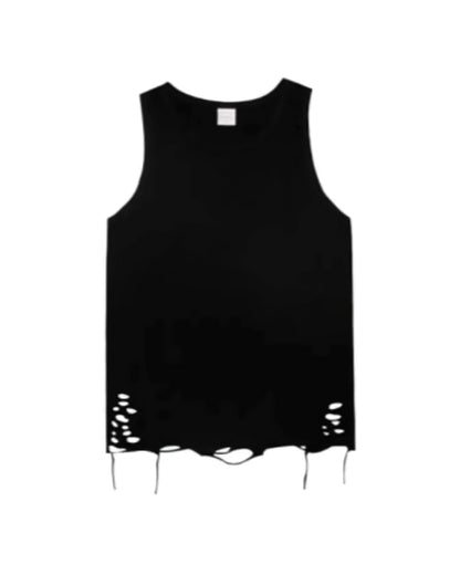 ♠DAMAGED HEM BIG SLEEVELESS