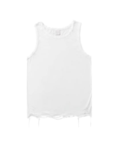 ♠DAMAGED HEM BIG SLEEVELESS