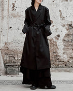 【10%OFF】♠BELTED OVERSIZED LONG JACKET