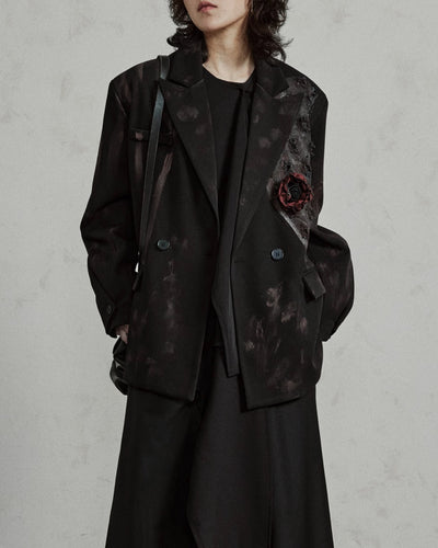 ♠DAMAGED ROSE TAILORED JACKET