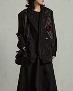 ♠DAMAGED ROSE TAILORED JACKET