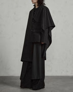 ♠ASYMMETRY MID-LENGTH CLOAK JACKET
