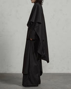 ♠ASYMMETRY MID-LENGTH CLOAK JACKET