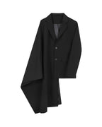 ♠ASYMMETRY MID-LENGTH CLOAK JACKET
