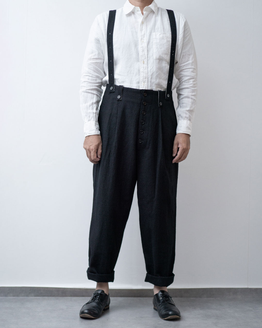 【最短即日発送】♠WOOL SUSPENDER PANTS