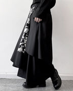 ♠FLOWER SILHOUETTE DESIGN WIDE PANTS