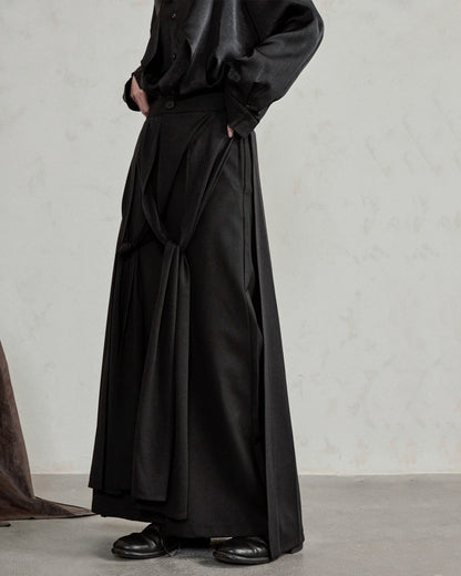 ♠MULTI PANEL LAYERED WIDE PANTS