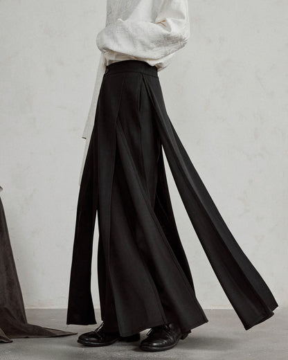 ♠MULTI PANEL LAYERED WIDE PANTS