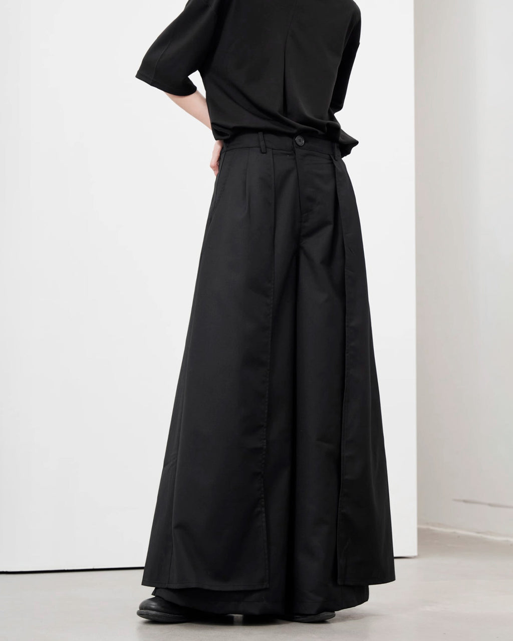 ♠DOUBLE LAYERED  WIDE PANTS
