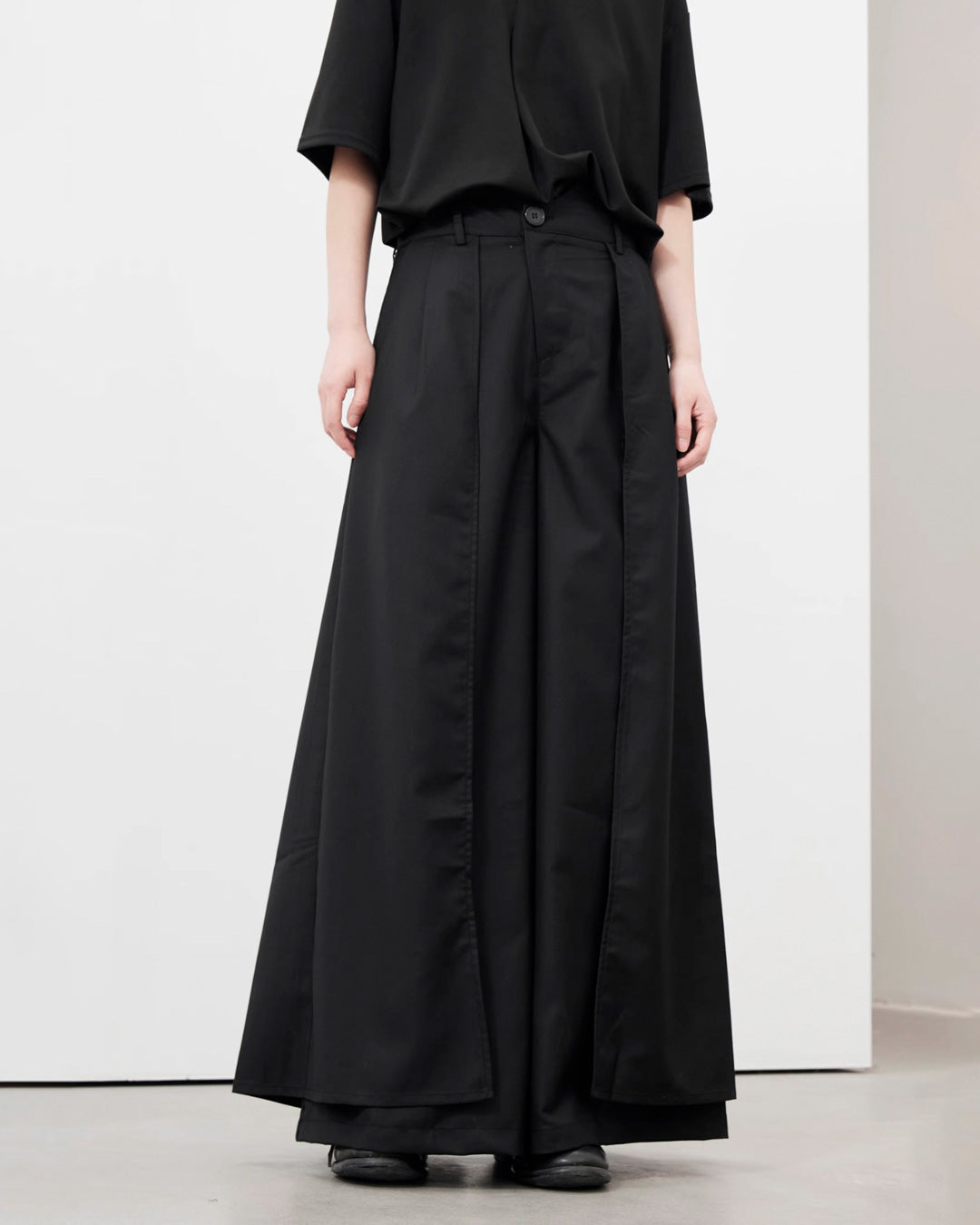 ♠DOUBLE LAYERED  WIDE PANTS