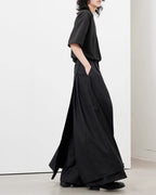 ♠DOUBLE LAYERED  WIDE PANTS