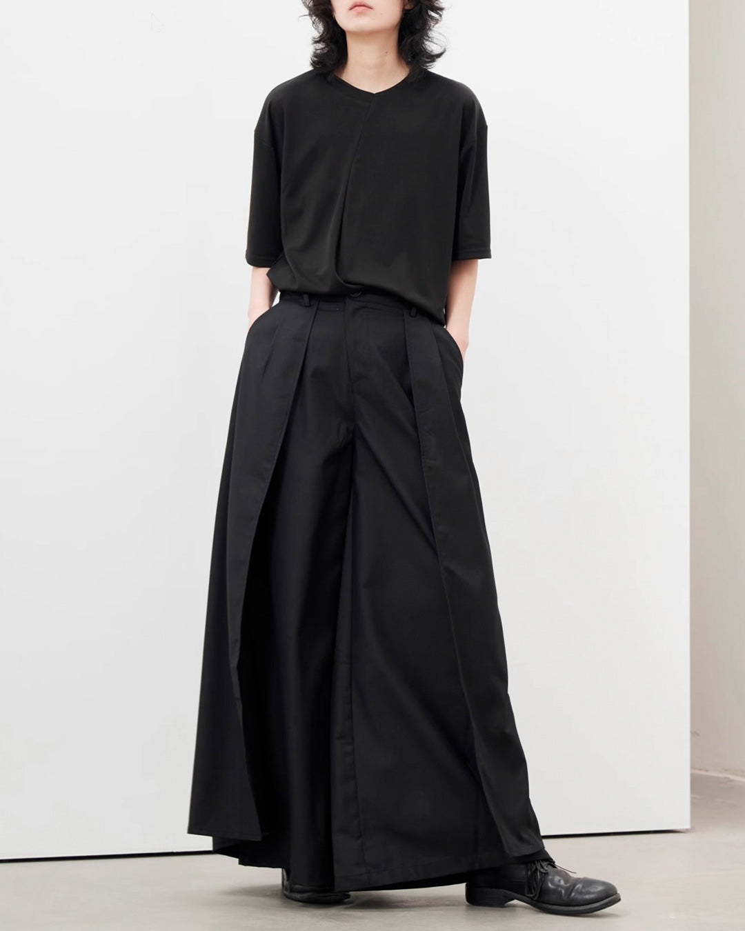 ♠DOUBLE LAYERED  WIDE PANTS