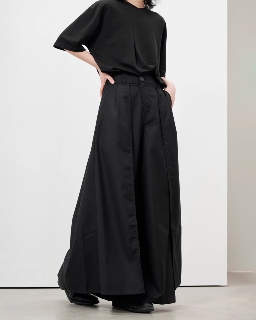 ♠DOUBLE LAYERED  WIDE PANTS