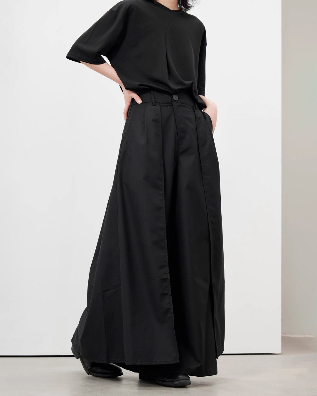 ♠DOUBLE LAYERED  WIDE PANTS