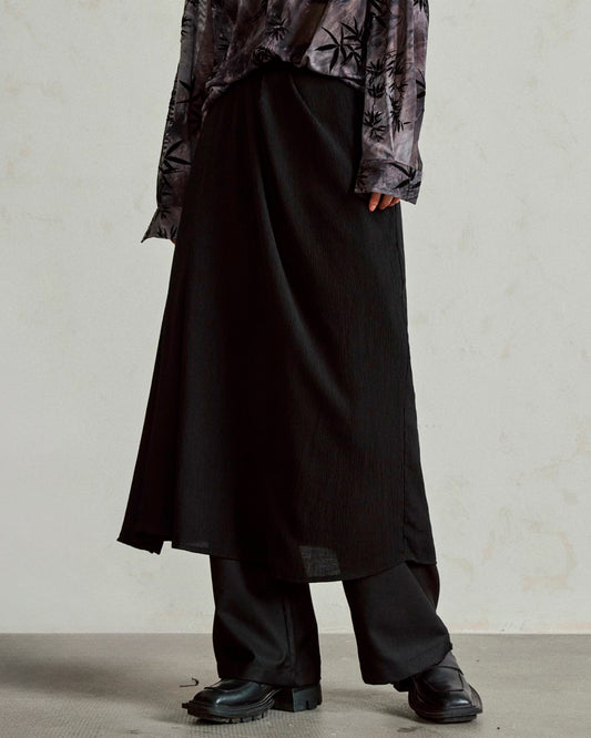 ♠TWO PIECE DRAPE WRAP PANTS