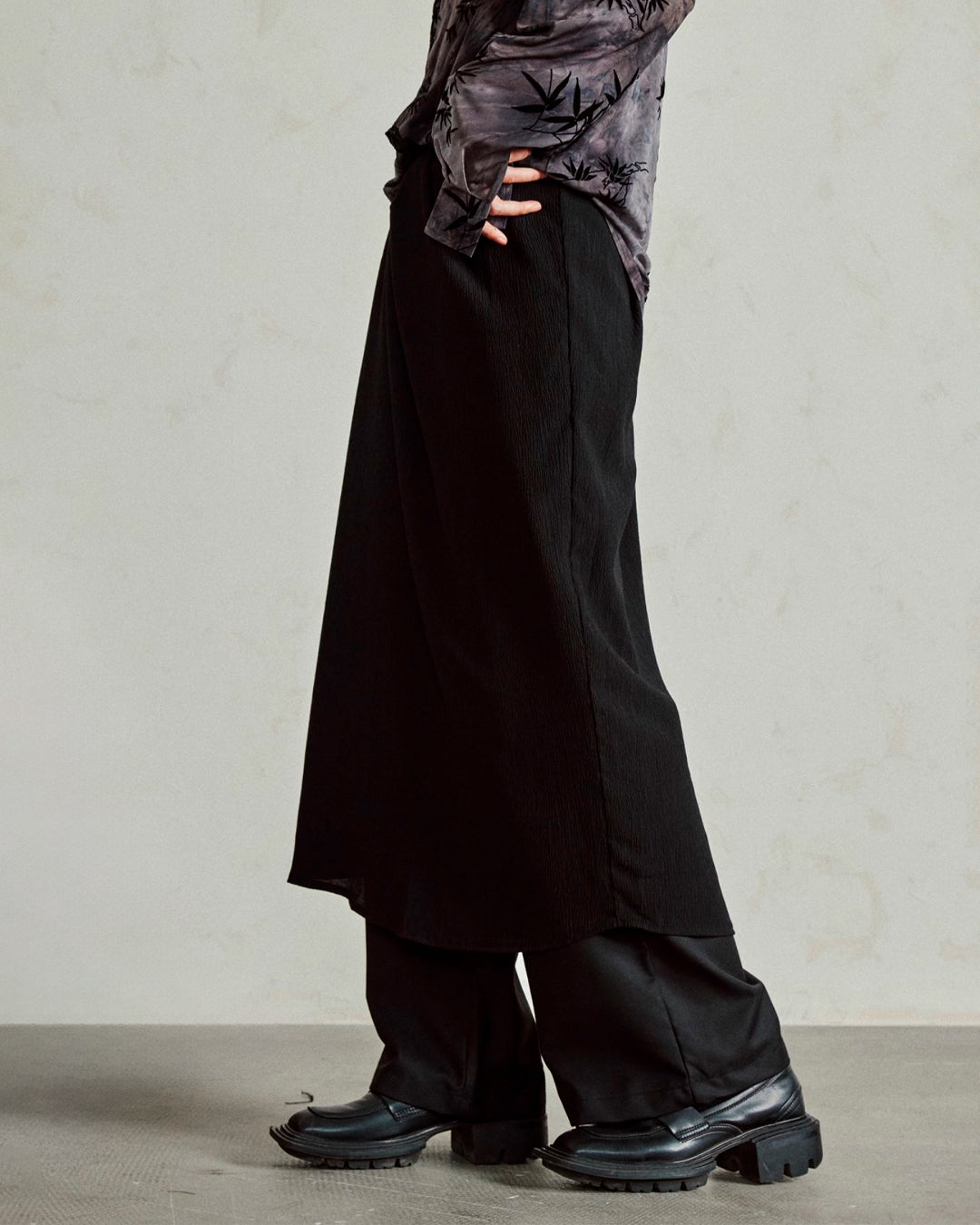 ♠TWO PIECE DRAPE WRAP PANTS