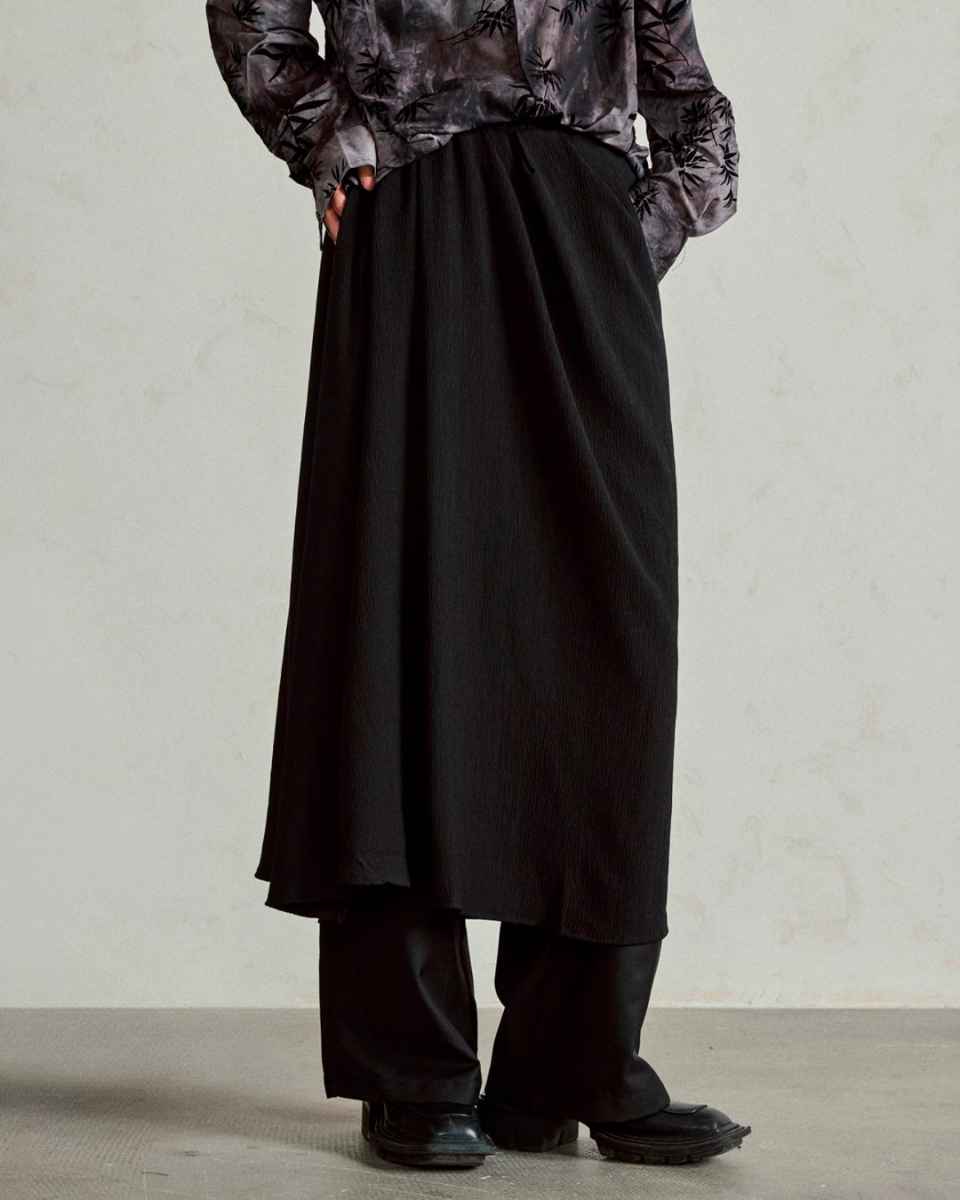 ♠TWO PIECE DRAPE WRAP PANTS