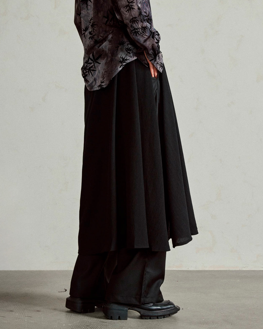 ♠TWO PIECE DRAPE WRAP PANTS