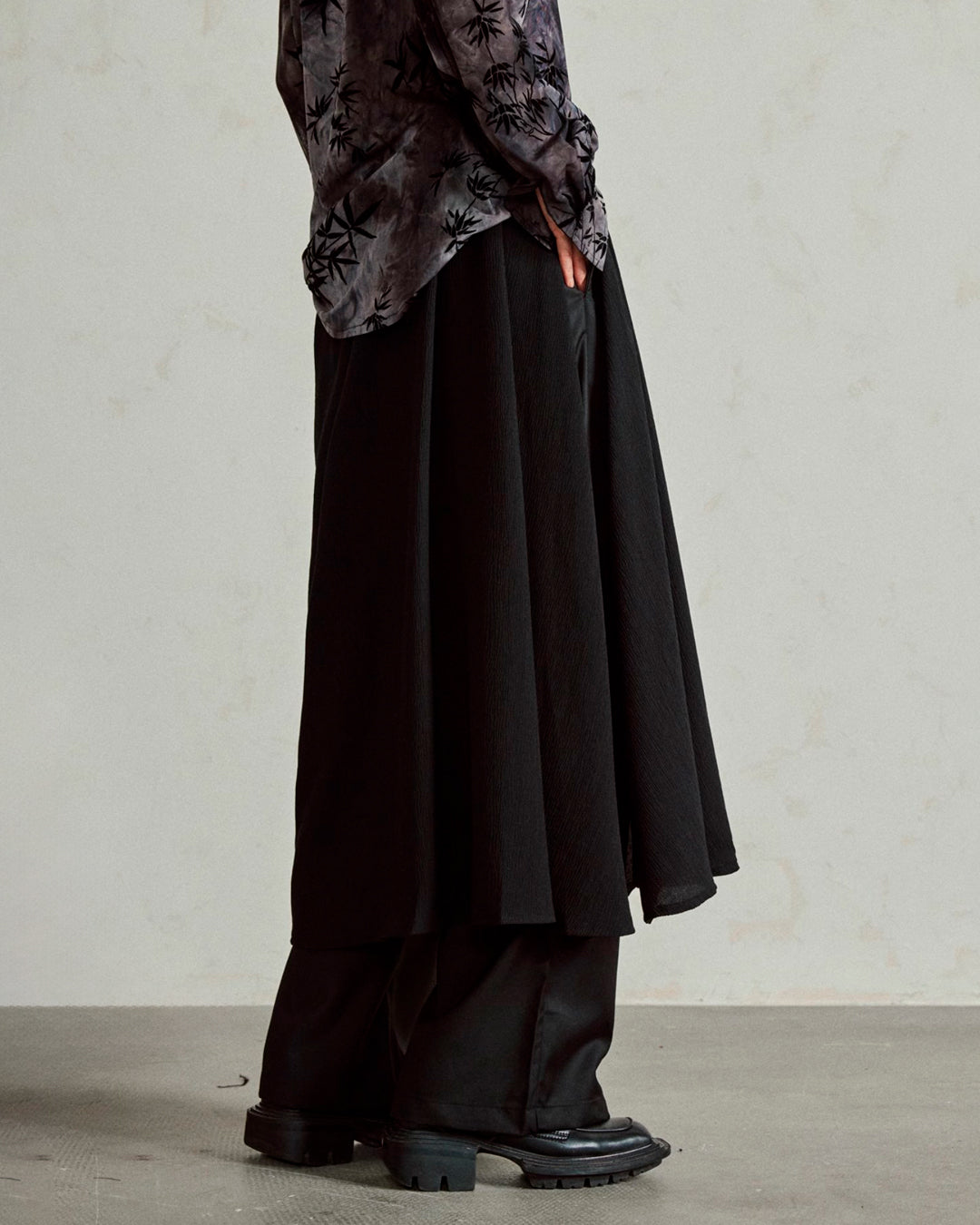 ♠TWO PIECE DRAPE WRAP PANTS