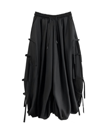 ♠STRINGS DECO DRAPE BALLOON PANTS