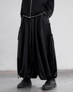 ♠STRINGS DECO DRAPE BALLOON PANTS