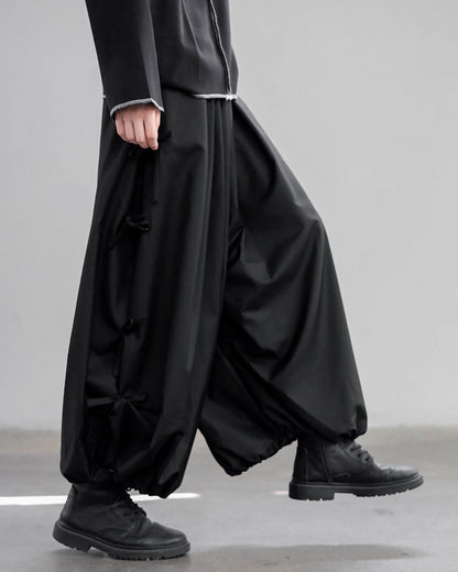 ♠STRINGS DECO DRAPE BALLOON PANTS