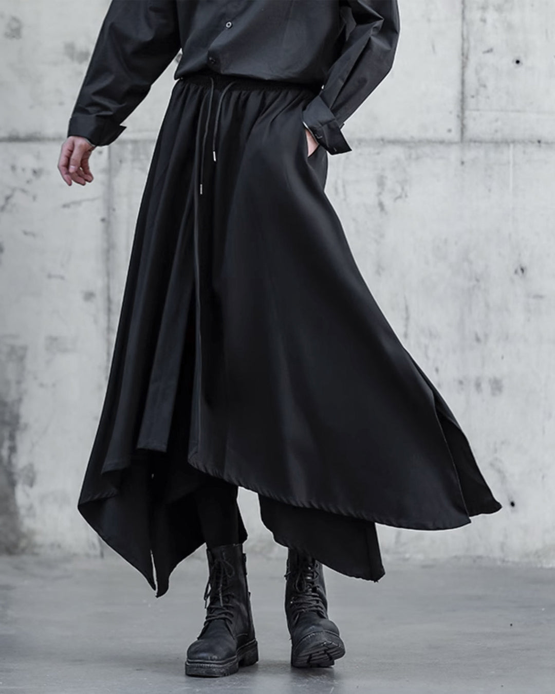 ♠IRREGULAR HEM SKIRT-LIKE PANTS