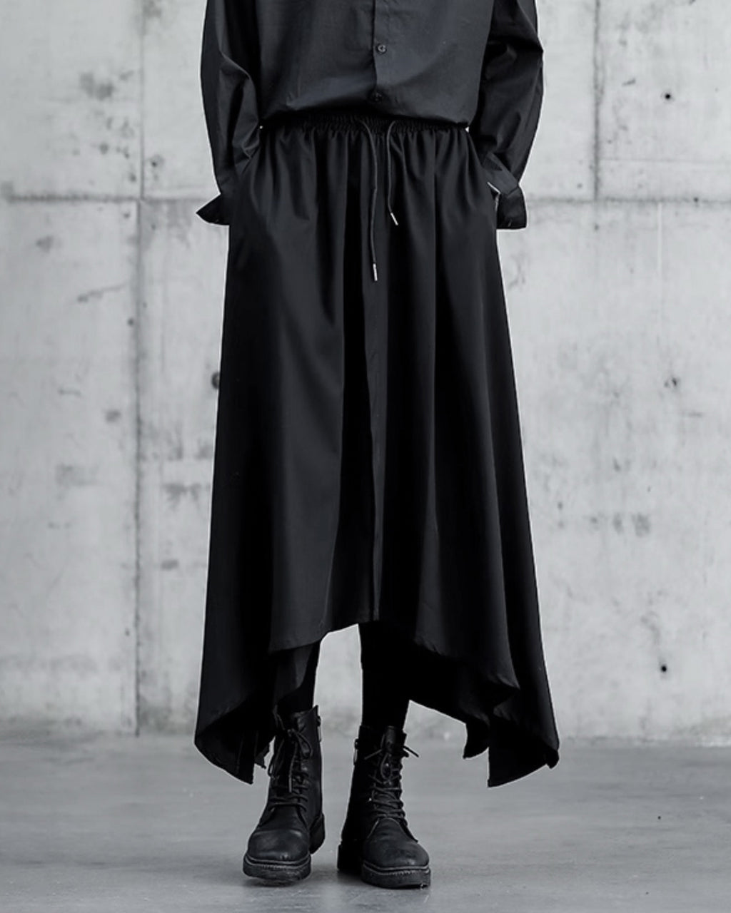 ♠IRREGULAR HEM SKIRT-LIKE PANTS