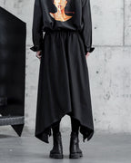 ♠IRREGULAR HEM SKIRT-LIKE PANTS