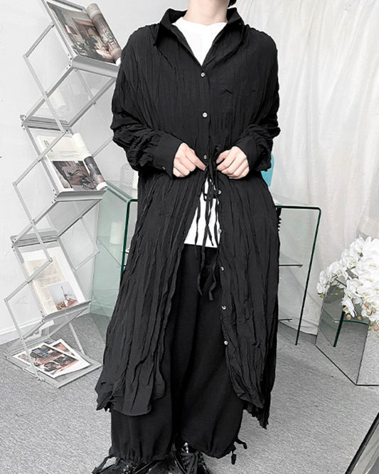 ♠♥CRUMPLED LONG SHIRT