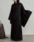 ♠WIDE SLEEVE DRAPED SHIRT