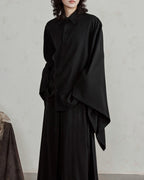 ♠WIDE SLEEVE DRAPED SHIRT