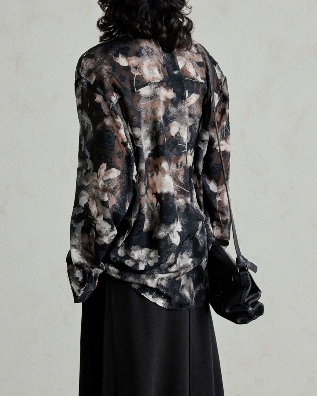 ♠CRAFT FLOWER SHEER SHIRT