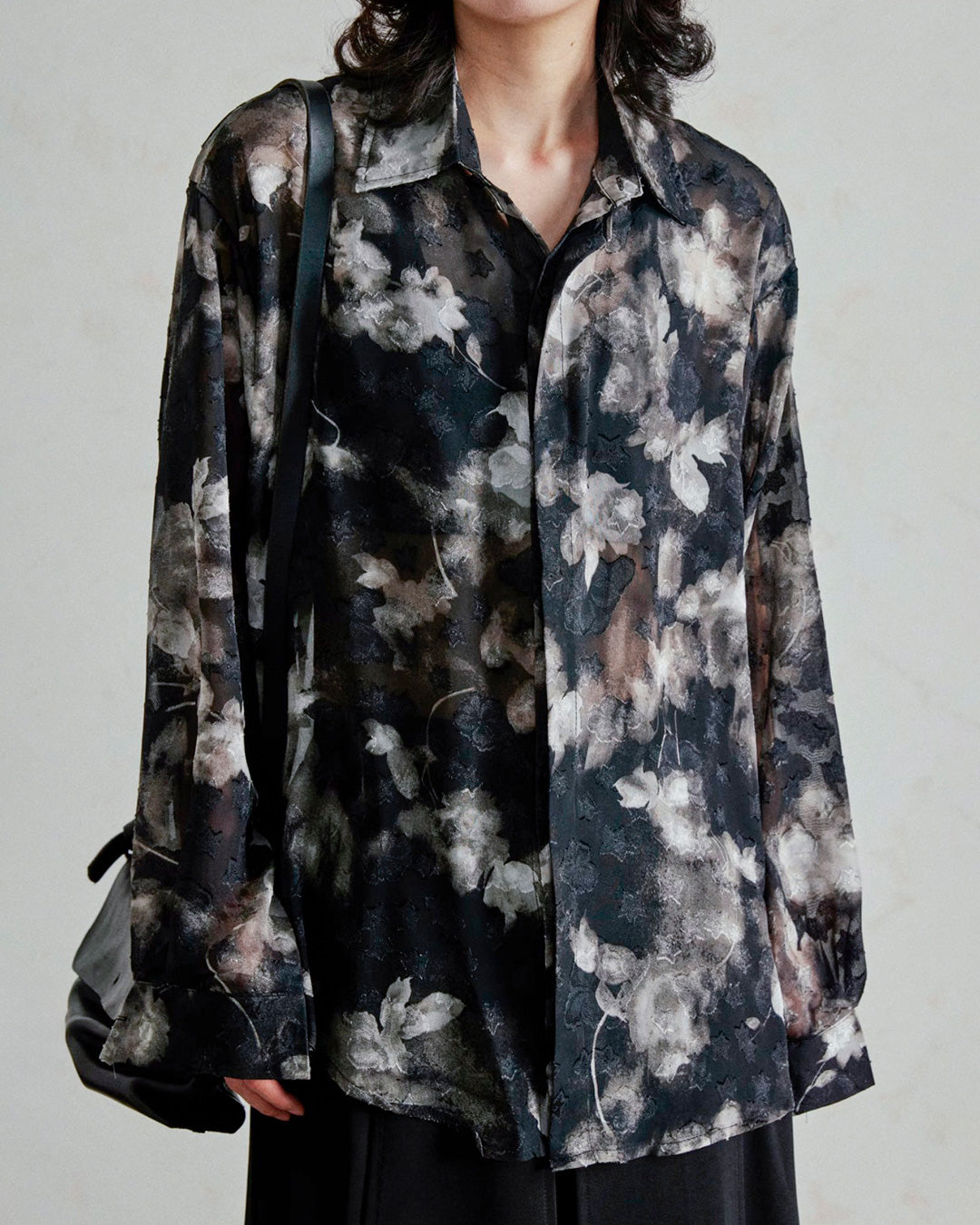 ♠CRAFT FLOWER SHEER SHIRT