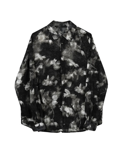 ♠CRAFT FLOWER SHEER SHIRT