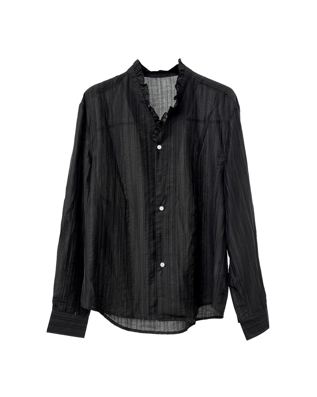 ♠SHEER STRIPE FRILL SHIRT