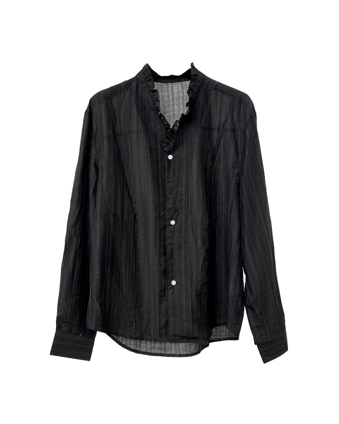 ♠SHEER STRIPE FRILL SHIRT
