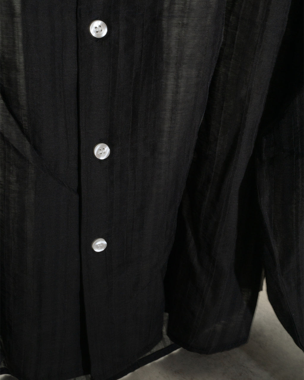 ♠SHEER STRIPE FRILL SHIRT